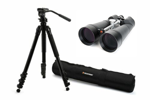 Celestron SkyMaster 25x100 Binocular + Regal Tripod Bundle