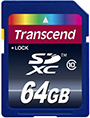 Transcend 64gb Class 10 SDXC Card