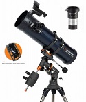 Celestron Telescope AstroMaster 130EQ with Phone Adapter & T-Adapter/Barlow Lens