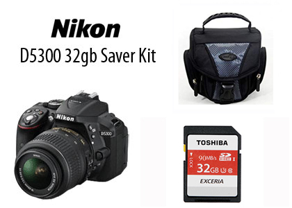 Nikon D5300 18-55mm AF-P VR 32gb Saver Kit