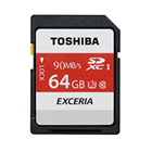 Toshiba 4K 90 mbps High Speed  64gb SDHC 