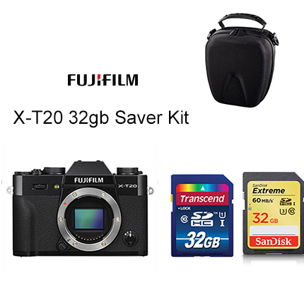 FujiFilm X-T20 Body Only 32gb Saver Kit 