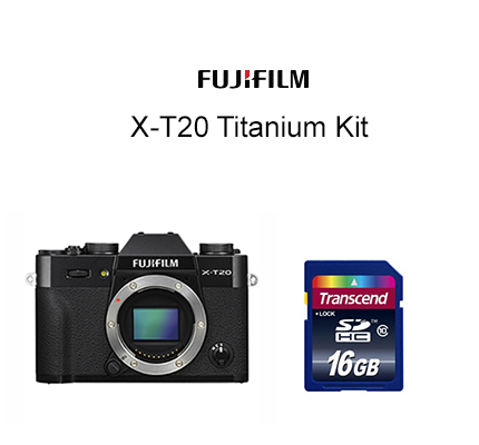 FujiFilm X-T20 Body Only Titanium Kit