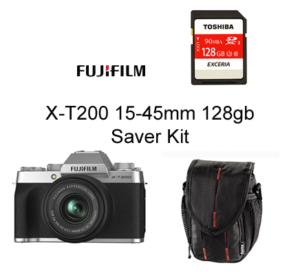 Fujifilm X-T200 XC 15-45mm 128gb Saver Kit
