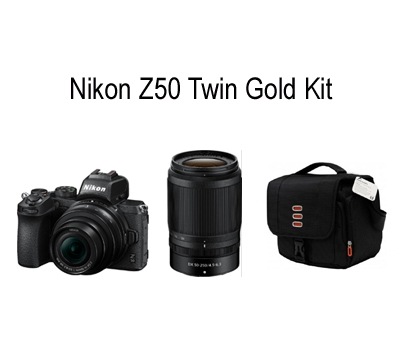 Nikon Z50 16-50mm + 50-250mm VR Twin Lens Gold Kit